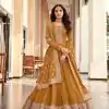 Majestic Mustard Color Georgette Embroidery Salwar Suit