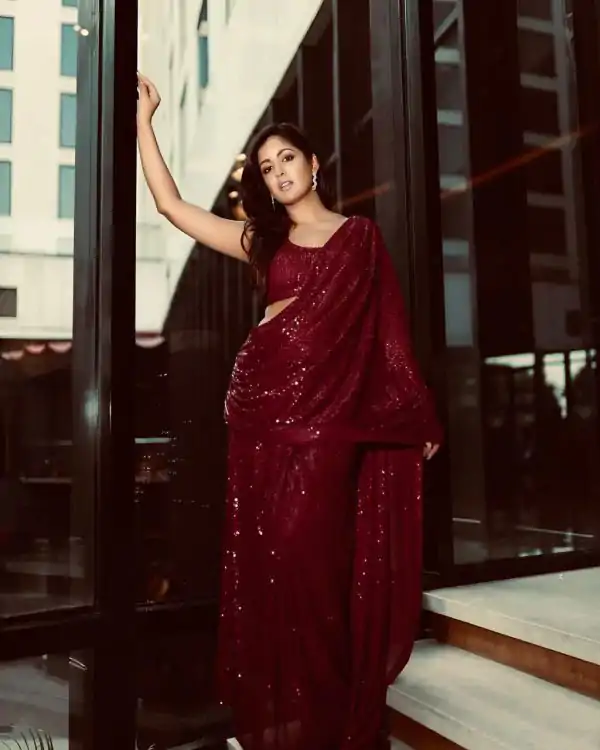 Sightly Maroon Color Georgette Digital Printed All Over Saree