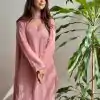 Baby Pink Georgette Thread Embroidery Salwar Suit