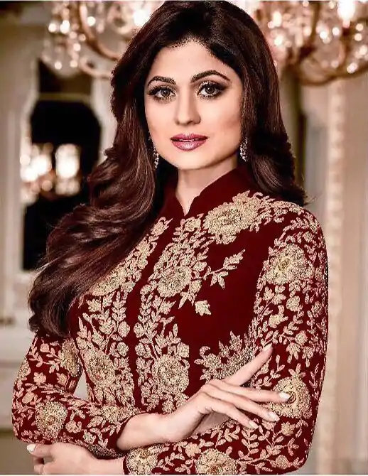 Comfortable Marron Color Heavy Fox Georgette Embroidery Sequence Anarkali Suit