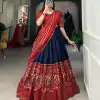 LNB 1623 Navy Blue Color Fabulous Dola Silk Patola Print And Foil Work Lehenga Choli Wedding, Festive, Events Expected Delivery 4-6 Working Days@2199/- Only | Lehenga, Bollywood Lehenga, Creative Lehenga, Designer Lehenga, Embroidered Lehenga, Party Wear Lehenga