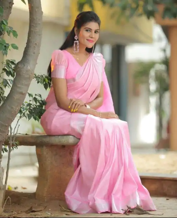 KP 3075 Baby Pink Soft Lichi Silk Whit Designer Jacquard Work in Saree it Grab for ₹1399. Delivery 4-6 Working Days. Shop now. | Designer Sarees, Embroidered Sarees, Sarees, Bollywood Sarees, Creative Sarees, Ethnic Saree, Modern Digital sarees, Party Wear Sarees
