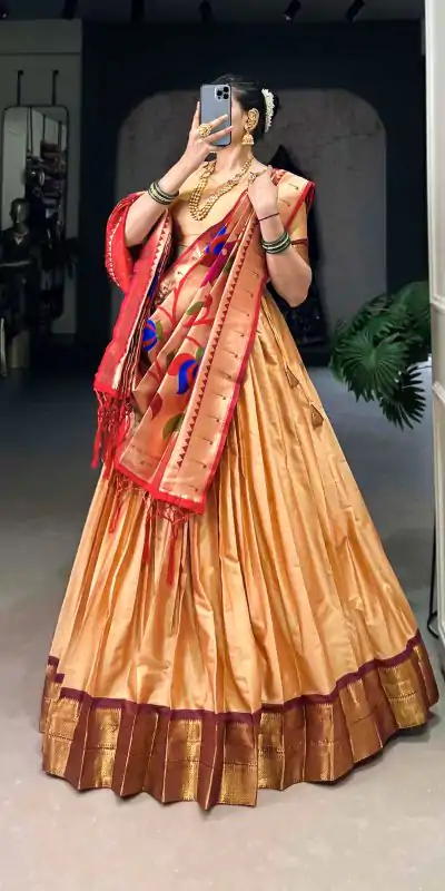 LNB 2017 Chiku Color Jacquard Silk Zari Weaving Work Lehenga Choli Wedding, Party, Festive, Events Etc. Delivery 4-6 Working Days Rs 2849 | Lehenga, Bollywood Lehenga, Creative Lehenga, Designer Lehenga, Embroidered Lehenga, Party Wear Lehenga