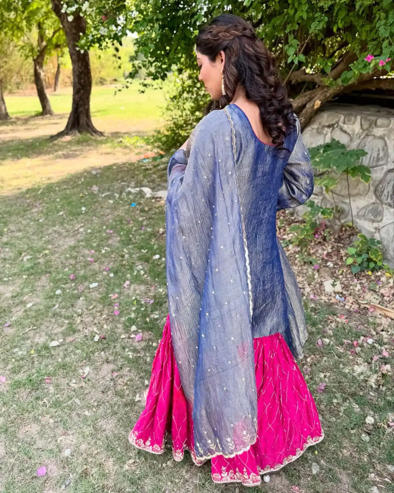 Gray Fandy With Embroidery Work Salwar Suit - Image 3