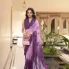 Lavender Weightless Printed Saree