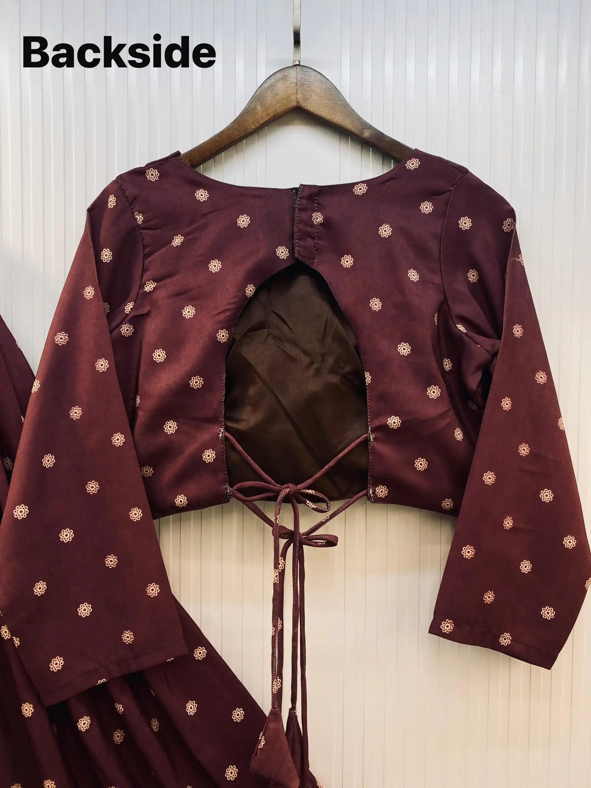 Maroon Polly Rayon Printed Lehenga Choli - Image 9