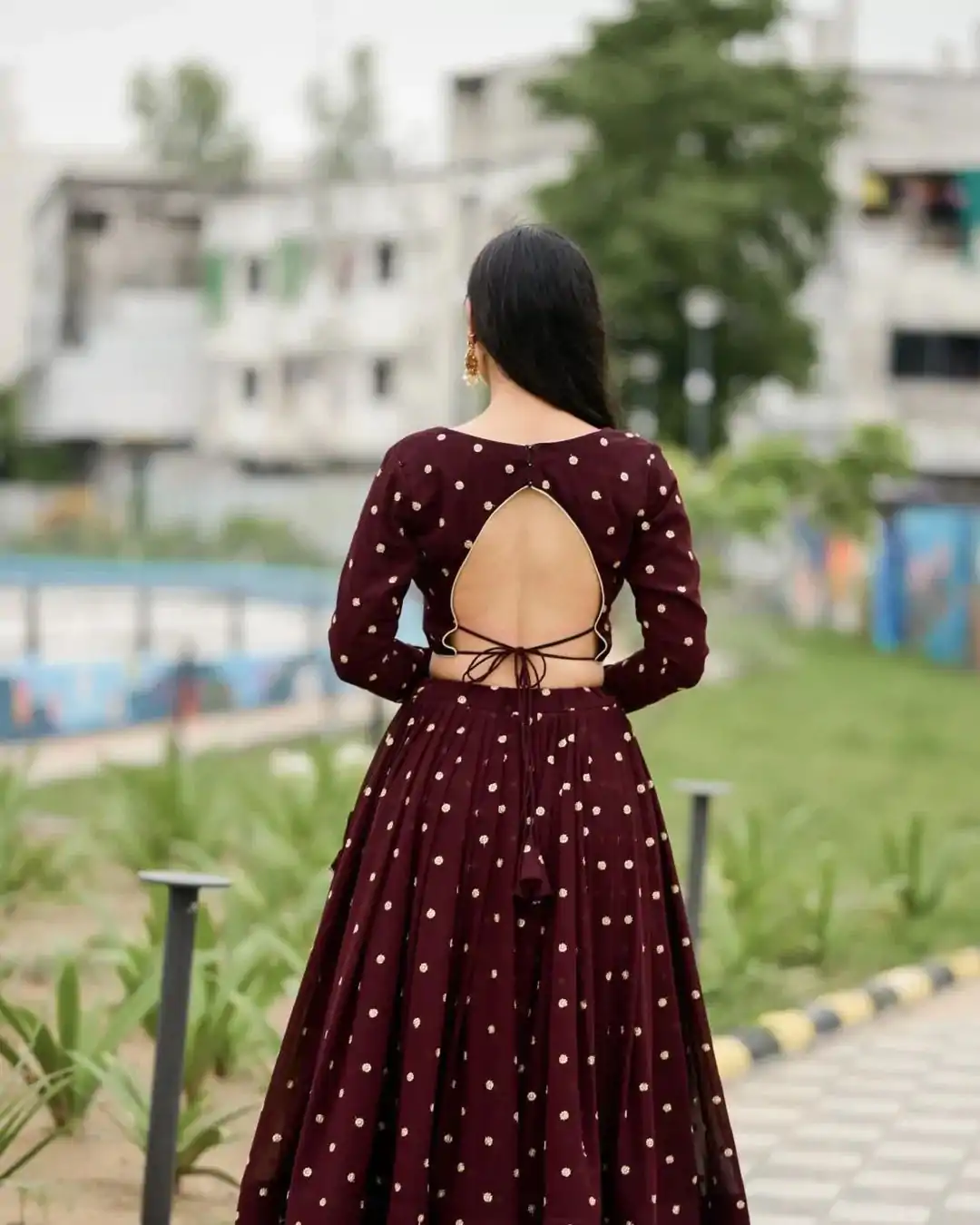 Maroon Polly Rayon Printed Lehenga Choli - Image 7