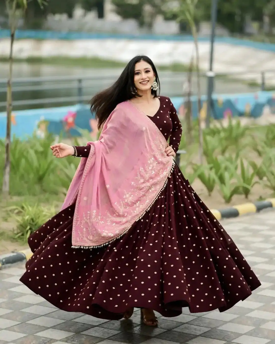 Maroon Polly Rayon Printed Lehenga Choli - Image 2