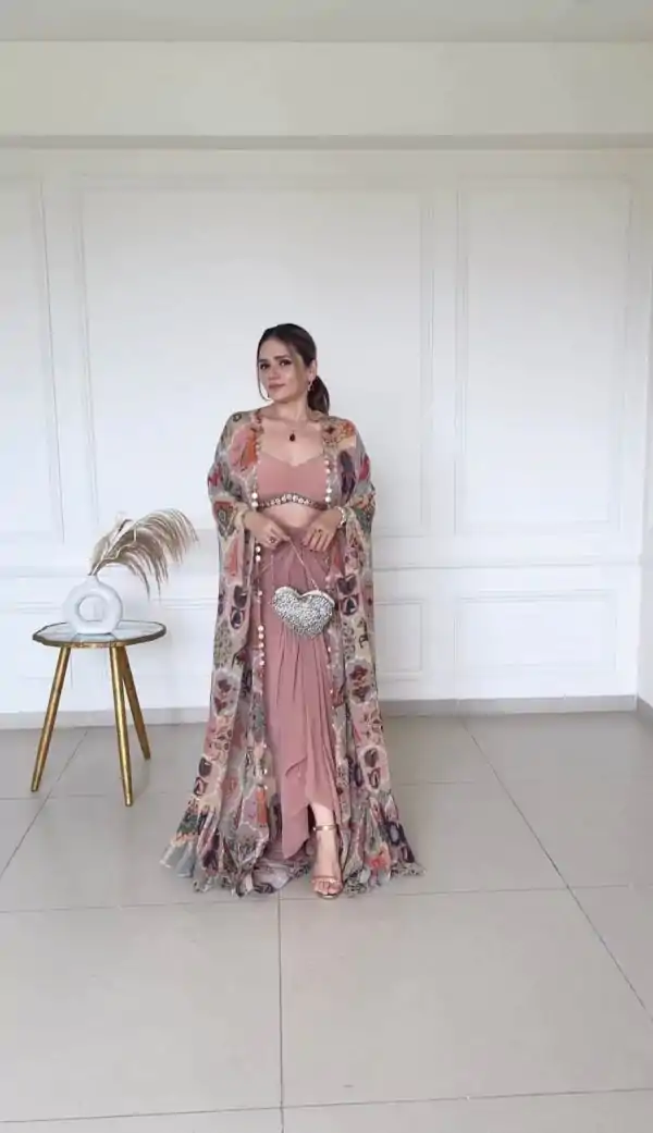 Onion Fiona Silk Printed Koti Suit