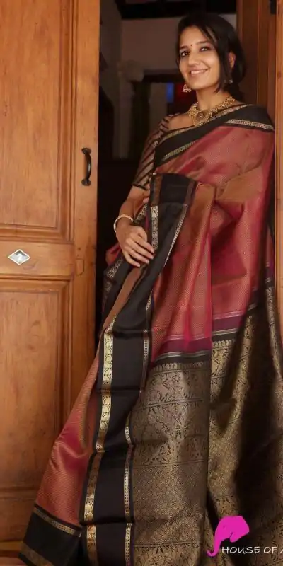 KP 2060 Peach Color Work in Soft Lichi Silk Jacquard Work Saree Designer On for ₹1449. Delivery 4-6 Working Days. Shop now. | Designer Sarees, Embroidered Sarees, Sarees, Bollywood Sarees, Creative Sarees, Ethnic Saree, Modern Digital sarees, Party Wear Sarees