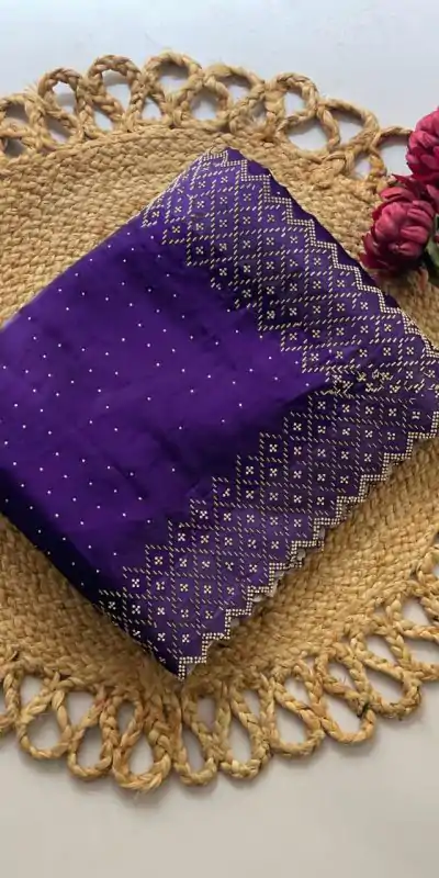 Purple Jimmy Choo Diamond Saree