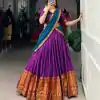 Purple Narayan Pet Zari Weaving Lehenga Choli