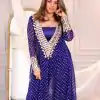 Royal Blue Chinon Digital Printed Salwar Suit