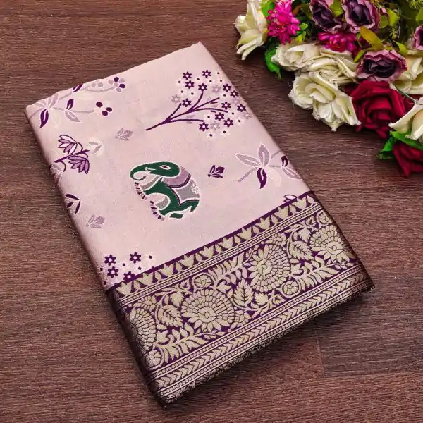 KP 6004 Wine Soft Lichi Silk Jacquard Work With Designer Work Saree. Grab it for ₹1499. Delivery 4-6 Working Days. Shop now. | Designer Sarees, Embroidered Sarees, Sarees, Bollywood Sarees, Creative Sarees, Ethnic Saree, Modern Digital sarees, Party Wear Sarees