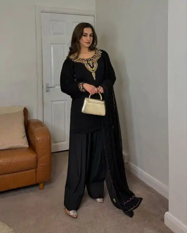 NSR 854 Black Faux Georgette Salwar Suit Perfect for Wedding, Party, Lohri, Mehendi, Karwa Chauth –. Introductory Price ₹1849. Delivery 4-6 Working Days | Jump Suits, Salwar suit, Casual Suits, Creative suits, Designer Suits, Palazzo Suits, Party Wear Suits, Patiala Suits, Straight Suits