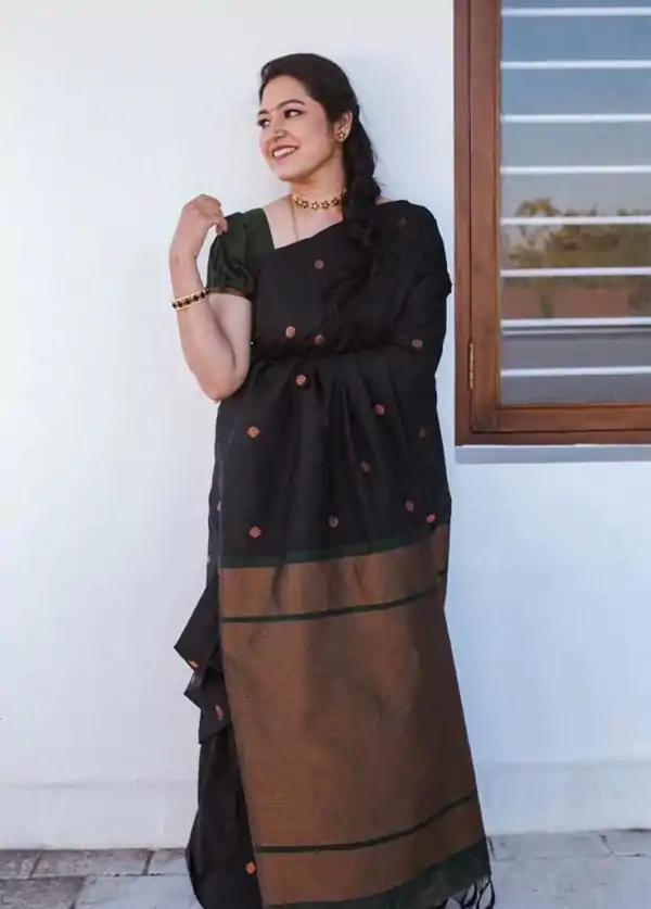 KP 5000 Black Soft Lichi Silk Saree with Designer Work. Wedding, Party, Festive, Events, Now at just ₹1249. Delivery 4-6 Working Days. Shop now. | Designer Sarees, Embroidered Sarees, Sarees, Bollywood Sarees, Creative Sarees, Ethnic Saree, Modern Digital sarees, Party Wear Sarees