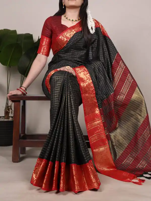 YNF 7405 Black Poly Cotton With Zari Work Saree . Wedding, Party, Festive, Events Now at just ₹1449. Delivery 4-6 Working Days. Shop now. | Designer Sarees, Embroidered Sarees, Sarees, Bollywood Sarees, Creative Sarees, Ethnic Saree, Modern Digital sarees, Party Wear Sarees