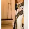 KP 3025 Black Soft Lichi Silk Saree Perfect for Wedding, Party, Baby Shower, Onam, Durga Puja . Available at ₹1449 only. Delivery 4-6 Working Days. | Designer Sarees, Embroidered Sarees, Sarees, Bollywood Sarees, Creative Sarees, Ethnic Saree, Modern Digital sarees, Party Wear Sarees