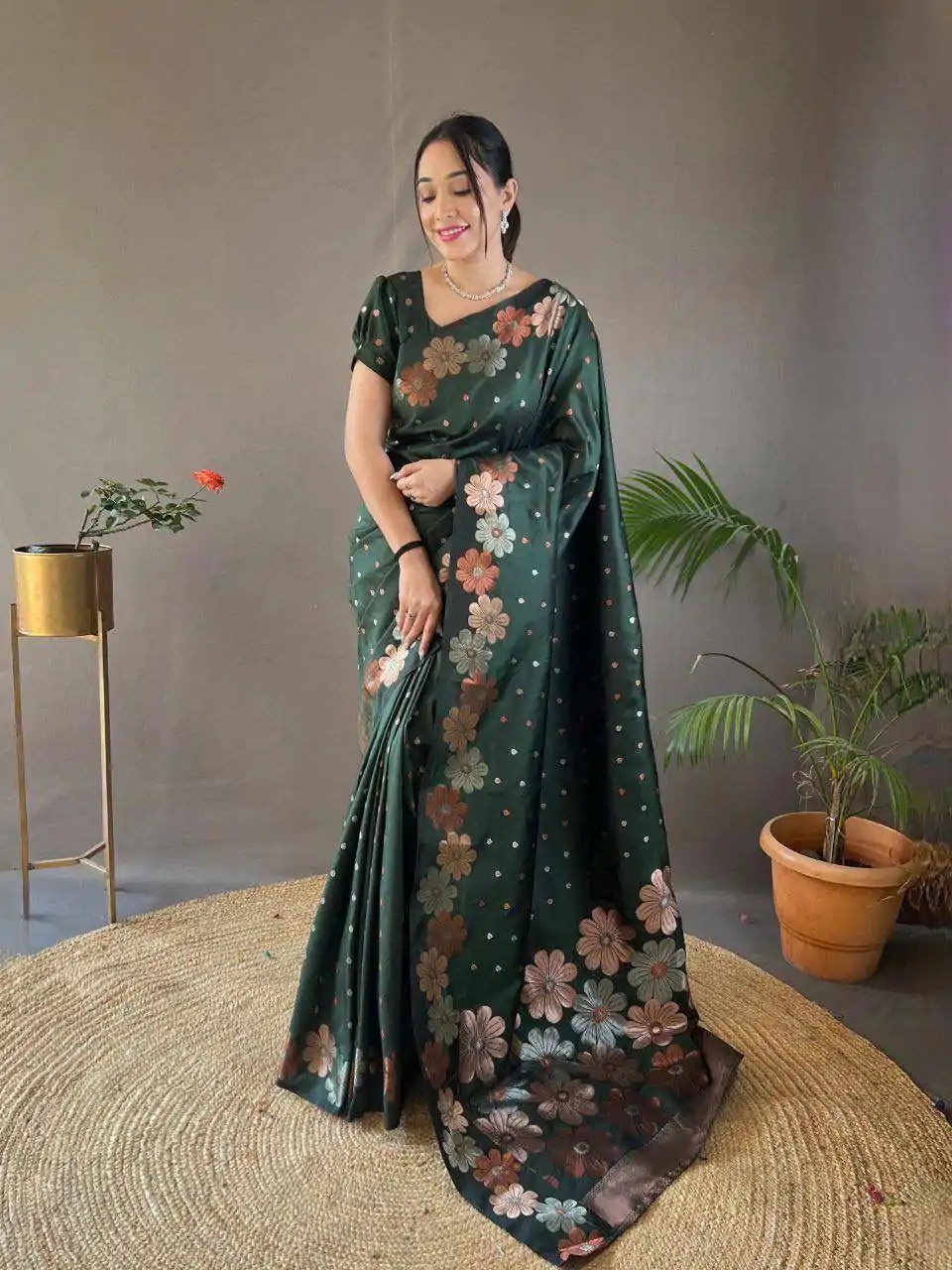 KP 6003 Green Soft Lichi Silk Cloth Lace Work & Lace Border Saree in Best Price ₹1399. Delivery 4-6 Working Days. Shop now. | Designer Sarees, Embroidered Sarees, Sarees, Bollywood Sarees, Creative Sarees, Ethnic Saree, Modern Digital sarees, Party Wear Sarees