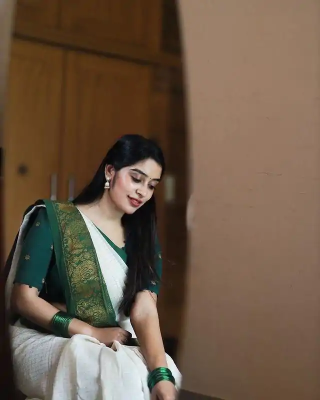 KP 3025 Green Soft Lichi Silk Saree Perfect for Wedding, Party, Baby Shower, Onam, Durga Puja . Available at ₹1449 only. Delivery 4-6 Working Days. | Designer Sarees, Embroidered Sarees, Sarees, Bollywood Sarees, Creative Sarees, Ethnic Saree, Modern Digital sarees, Party Wear Sarees