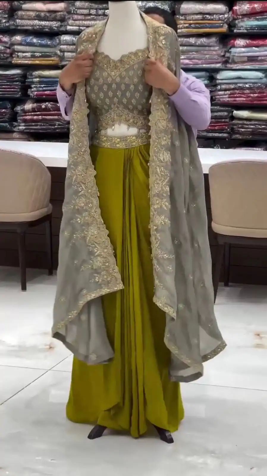 RTC 6493 Grey American Crep With Designer Work Dhoti Suit. Wedding, Party, Festive, Events Festive Deal ₹2149. Delivery 4-6 Working Days. Shop now. | Jump Suits, Tops & Bottoms, Track Suits, Salwar suit, Casual Suits, Creative suits, Designer Suits, Palazzo Suits, Party Wear Suits, Patiala Suits, Straight Suits, Trendy Wear