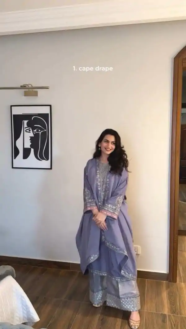 Lavender Roman Silk With Embroidery Salwar Suit