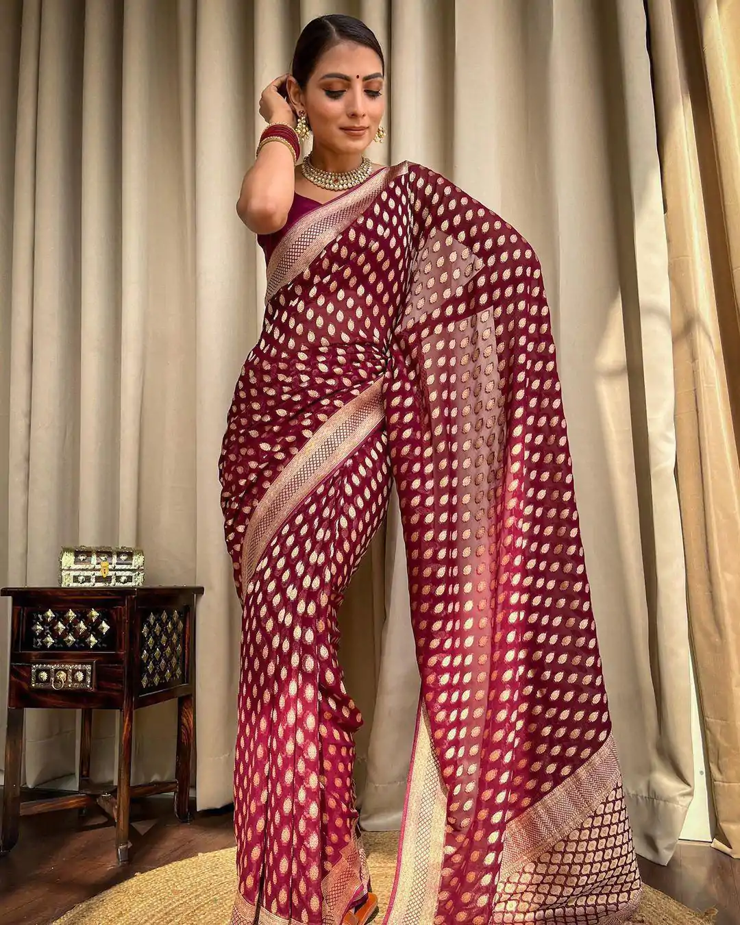 KP 5083 5083 Soft Lichi Silk Perfect for Wedding, Party, Family Gatherings, Sangeet, Diwali Cloth. Saree. Get it for ₹1399. Delivery 4-6 Working Days. | Designer Sarees, Embroidered Sarees, Sarees, Bollywood Sarees, Creative Sarees, Ethnic Saree, Modern Digital sarees, Party Wear Sarees