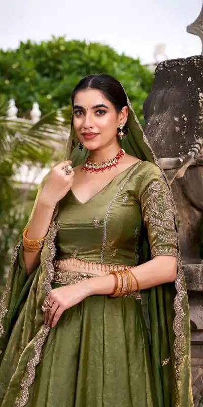 LNB 1440 Mehendi Fendi Sequins Work & Embroidery Work Lehenga Choli in . Introductory Price ₹2999. Delivery 4-6 Working Days. Shop now. | Lehenga, Bollywood Lehenga, Creative Lehenga, Designer Lehenga, Embroidered Lehenga, Party Wear Lehenga