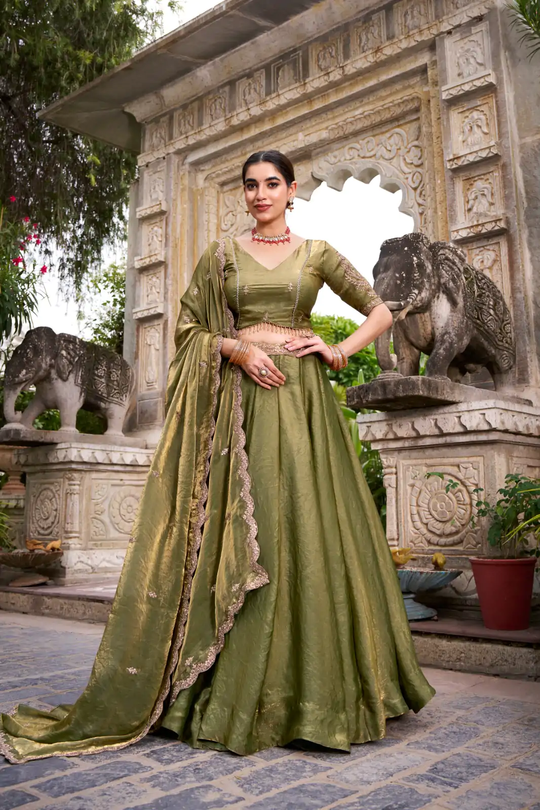LNB 1440 Mehendi Fendi Sequins Work & Embroidery Work Lehenga Choli in . Introductory Price ₹2999. Delivery 4-6 Working Days. Shop now. | Lehenga, Bollywood Lehenga, Creative Lehenga, Designer Lehenga, Embroidered Lehenga, Party Wear Lehenga