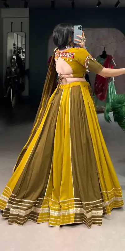 LNB 1613 Mehendi Pure Rayon Sequins Work & Mirror Work Lehenga Choli in . Festive Deal ₹2799. Delivery 4-6 Working Days. Shop now. | Lehenga, Bollywood Lehenga, Creative Lehenga, Designer Lehenga, Embroidered Lehenga, Party Wear Lehenga