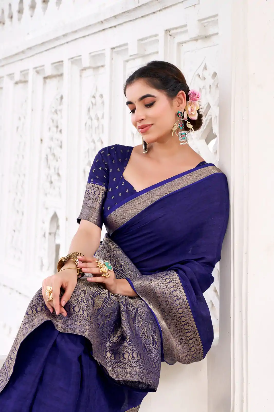 YNF 7902 Navy Blue Color Chinon Printed With Zari Weaving Work Saree With Zari Work. Best Price ₹1549. Delivery 4-6 Working Days. Shop now. | Designer Sarees, Embroidered Sarees, Sarees, Bollywood Sarees, Creative Sarees, Ethnic Saree, Modern Digital sarees, Party Wear Sarees