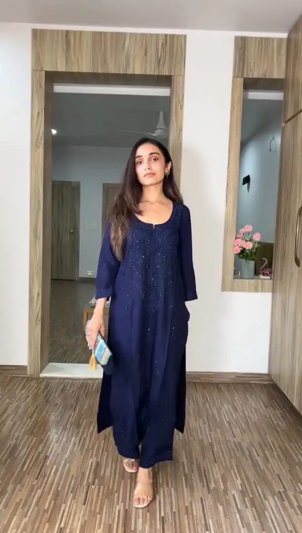 BE 390 Navy Blue Color Rayon Embroidery Sequence Salwar Suit with Work. Festive Deal ₹1749. Delivery 4-6 Working Days. Shop now. | Casual Suits, Jump Suits, Salwar suit, Creative suits, Designer Suits, Palazzo Suits, Party Wear Suits, Patiala Suits, Straight Suits