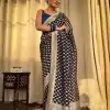 KP 5083 Navy Blue Soft Lichi Silk Perfect for Wedding, Party, Family Gatherings, Sangeet, Diwali Cloth. Saree. Get it for ₹1399. Delivery 4-6 Working Days. | Designer Sarees, Embroidered Sarees, Sarees, Bollywood Sarees, Creative Sarees, Ethnic Saree, Modern Digital sarees, Party Wear Sarees