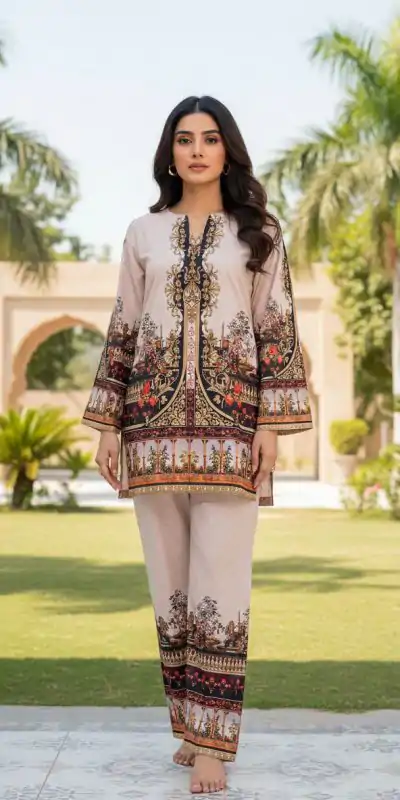 Off White Linen Cotton Turkish Style Kurti