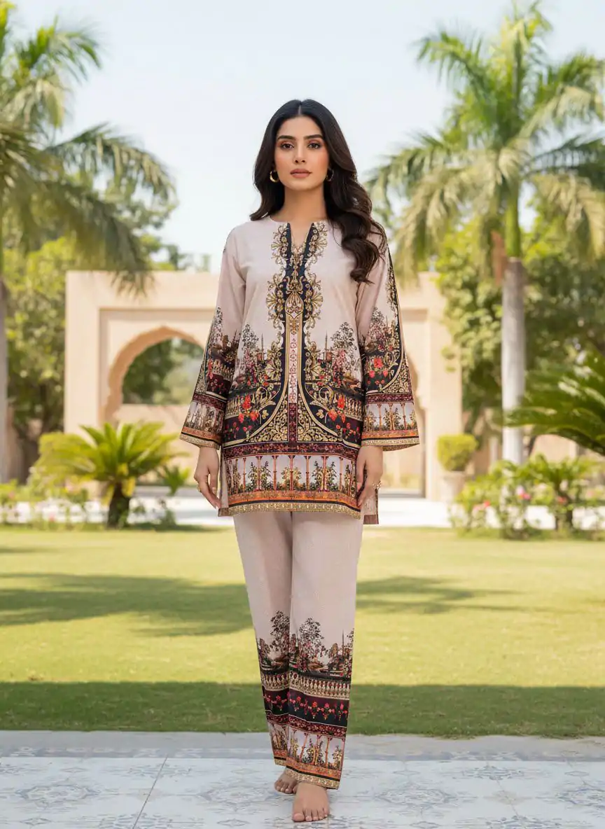 Off White Linen Cotton Turkish Style Kurti