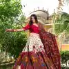 Off White Tasar Silk With Gotta Patti Lehenga Choli
