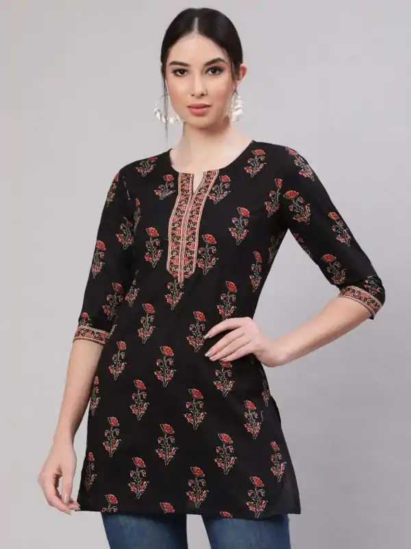 INLI Blush 2.0 Orange Cotton Printed Designer Work Kurti in . Wedding, Party, Festive, Events, Special Price ₹1269. Delivery 4-6 Working Days. Shop now. | Kurti, Bollywood Kurti, Creative Kurtis, Designer Kurti, Party Wear Kurti, Selfie Kurti