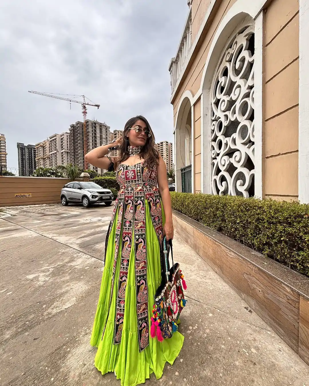 Parrot Green Bangalorey Lehenga Choli - Image 4