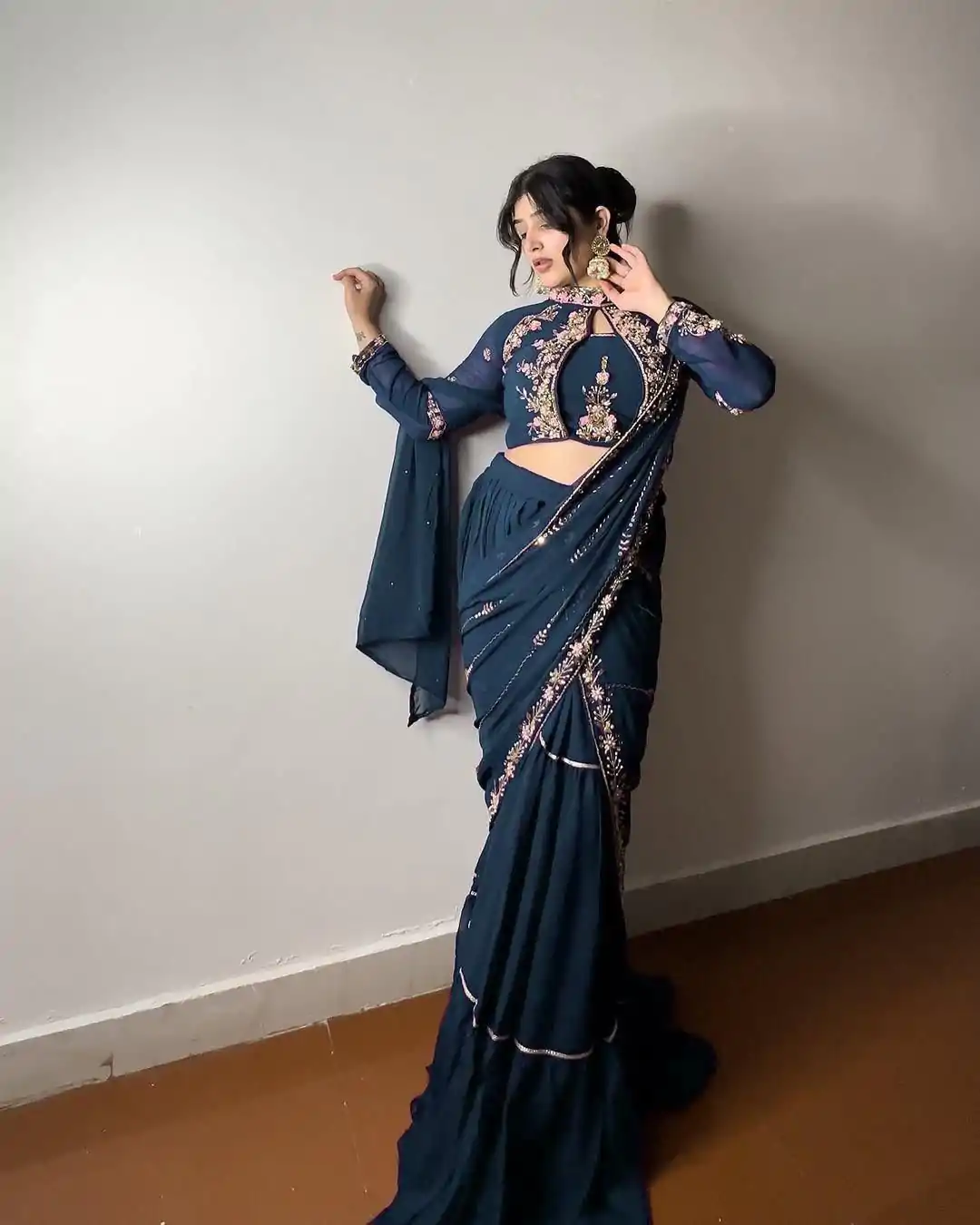 BE 280 Peacock Blue Georgette Lehenga Saree Perfect for Wedding, Party, Cultural Events,, Ganesh Chaturthi . Affordable Price ₹2399. Delivery 4-Days | Lehenga, Bollywood Lehenga, Creative Lehenga, Designer Lehenga, Embroidered Lehenga, Party Wear Lehenga