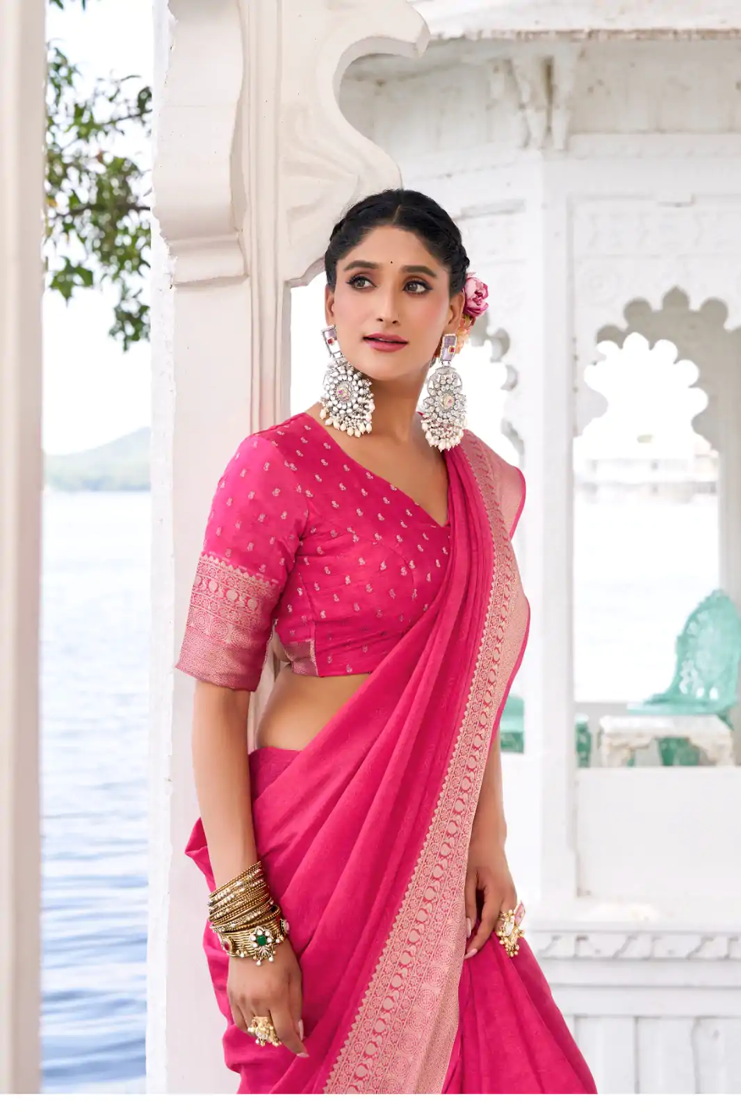 YNF 7902 Pink Color Chinon Printed With Zari Weaving Work Saree With Zari Work. Best Price ₹1549. Delivery 4-6 Working Days. Shop now. | Designer Sarees, Embroidered Sarees, Sarees, Bollywood Sarees, Creative Sarees, Ethnic Saree, Modern Digital sarees, Party Wear Sarees