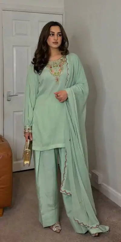 NSR 854 Pista Faux Georgette Salwar Suit Perfect for Wedding, Party, Lohri, Mehendi, Karwa Chauth –. Introductory Price ₹1849. Delivery 4-6 Working Days | Jump Suits, Salwar suit, Casual Suits, Creative suits, Designer Suits, Palazzo Suits, Party Wear Suits, Patiala Suits, Straight Suits