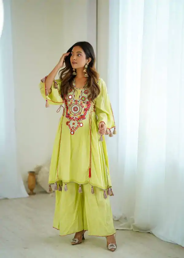 SRK 5286 Pista in Khadi Cotton Mirror Work & Embroidery Work Salwar Suit . Now at just ₹2099. Delivery 4-6 Working Days. Shop now. | Casual Suits, Jump Suits, Salwar suit, Creative suits, Designer Suits, Palazzo Suits, Party Wear Suits, Patiala Suits, Straight Suits