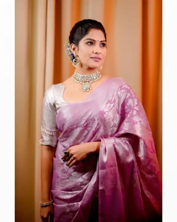 Rani Pink Soft Banarasi Silk Zari Work Saree