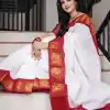 KP 3025 Red Soft Lichi Silk Saree Perfect for Wedding, Party, Baby Shower, Onam, Durga Puja . Available at ₹1449 only. Delivery 4-6 Working Days. | Designer Sarees, Embroidered Sarees, Sarees, Bollywood Sarees, Creative Sarees, Ethnic Saree, Modern Digital sarees, Party Wear Sarees