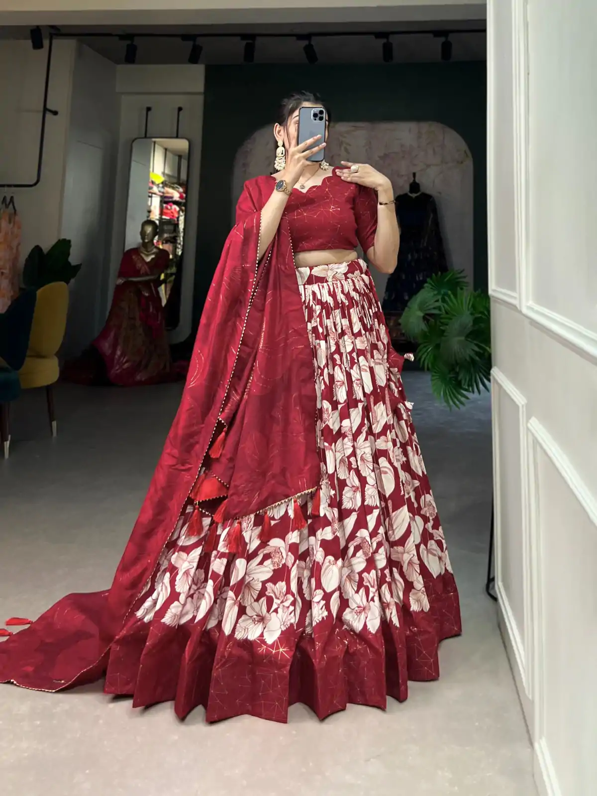 LNB 1213 Red in Tasar Silk Designer Work Lehenga Choli . Wedding, Party, Festive, Events, Special Price ₹2449. Delivery 4-6 Working Days. Shop now. | Lehenga, Bollywood Lehenga, Creative Lehenga, Designer Lehenga, Embroidered Lehenga, Party Wear Lehenga