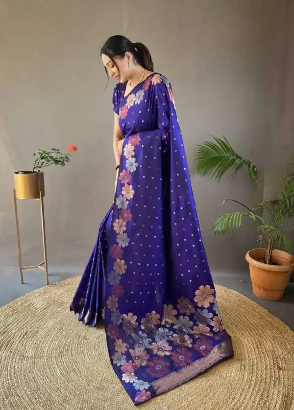 KP 6003 Royal Blue Soft Lichi Silk Cloth Lace Work & Lace Border Saree in Best Price ₹1399. Delivery 4-6 Working Days. Shop now. | Designer Sarees, Embroidered Sarees, Sarees, Bollywood Sarees, Creative Sarees, Ethnic Saree, Modern Digital sarees, Party Wear Sarees