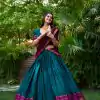 LNB 2004 Teal Poly Cotton With Lace Work & Zari Work. Lehenga Choli for Get It ₹1899. Delivery 4-6 Working Days. Shop now. | Lehenga, Bollywood Lehenga, Creative Lehenga, Designer Lehenga, Embroidered Lehenga, Party Wear Lehenga
