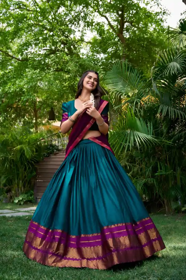 LNB 2004 Teal Poly Cotton With Lace Work & Zari Work. Lehenga Choli for Get It ₹1899. Delivery 4-6 Working Days. Shop now. | Lehenga, Bollywood Lehenga, Creative Lehenga, Designer Lehenga, Embroidered Lehenga, Party Wear Lehenga