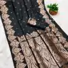 Black Banarasi Silk Zari Work Saree