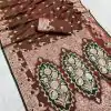 Brown Banarasi Lace Zari Work Saree